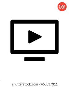 TV Icon Flat Style Isolated Vector Illustration