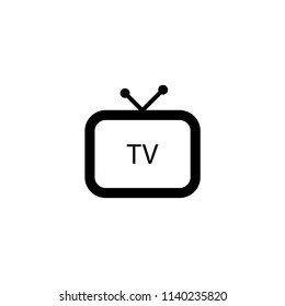 TV icon. TV in flat style. tv on blank background. TV black. lcd icon. tvs screen. tvs icon for web design. tvs icon on social network