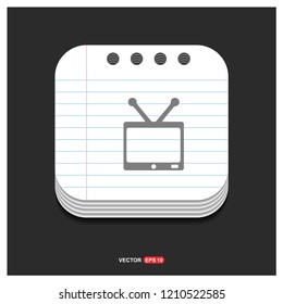 TV Icon - Free vector icon