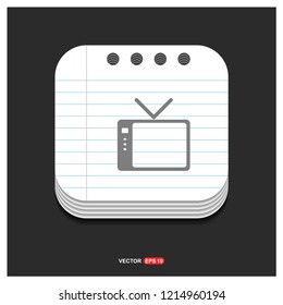 TV icon - Free vector icon