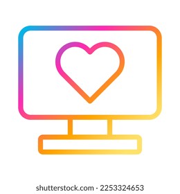 imagen vectorial de estilo de gradiente de icono tv perfecta. Signo de icono de la colección moderna para la web. El diseño es perfecto.