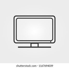 TV icon gray background Available in both print and digital media.