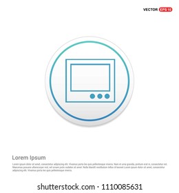 Tv Icon Hexa White Background icon template - Free vector icon