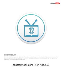 Tv Icon Hexa White Background icon template - Free vector icon