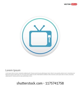 Tv Icon Hexa White Background icon template - Free vector icon