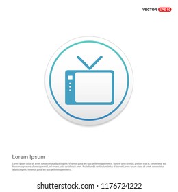 TV icon Hexa White Background icon template - Free vector icon