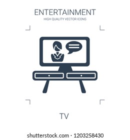 tv icon. high quality filled tv icon on white background. from entertainment collection flat trendy vector tv symbol. use for web and mobile