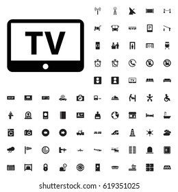 Tv icon illustration isolated vector sign symbol. airport icons vector set. on white background