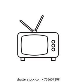 TV icon illustration isolated vector sign symbol