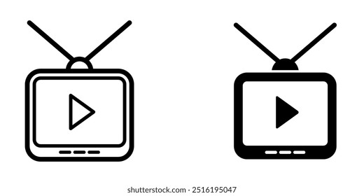 Icono de televisión ilustración Vector diseño Plantilla