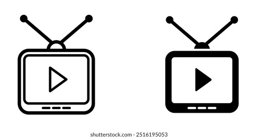 Icono de televisión ilustración Vector diseño Plantilla