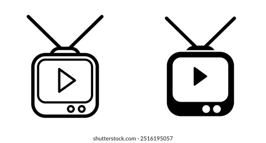 Icono de televisión ilustración Vector diseño Plantilla