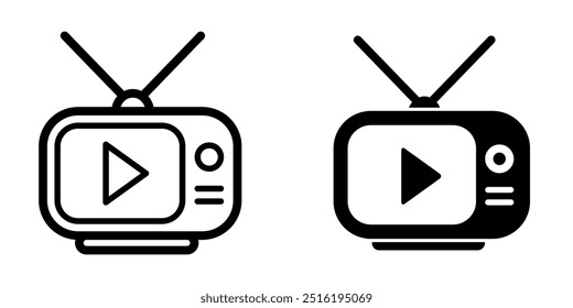 Modelo de design de vetor de ilustração de ícone de TV