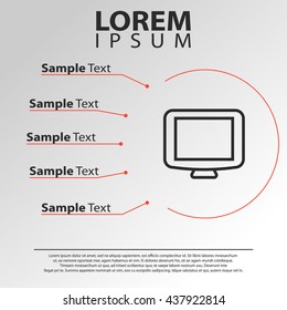 tv icon. tv  infographics template
