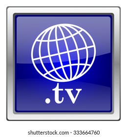 .tv icon. Internet button on white background. EPS10 vector.