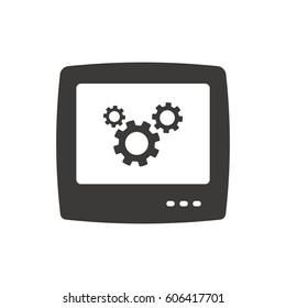 TV icon, isolated. Flat design.