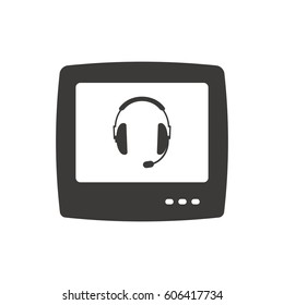TV icon, isolated. Flat design.