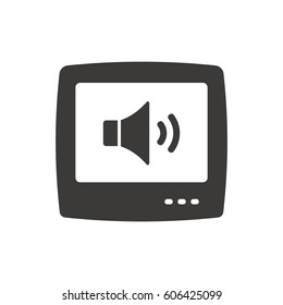 TV icon, isolated. Flat design.