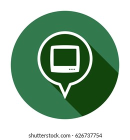 TV icon, isolated. Flat design.