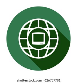 TV icon, isolated. Flat design.