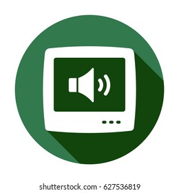 TV icon, isolated. Flat design.