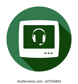 TV icon, isolated. Flat design.