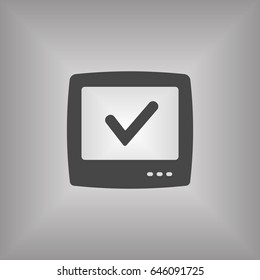 TV icon, isolated. Flat design.