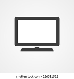 ícone de tv isolado em um plano de fundo cinza