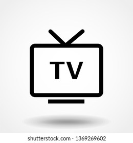 TV icon isolated on white background. EPS 10