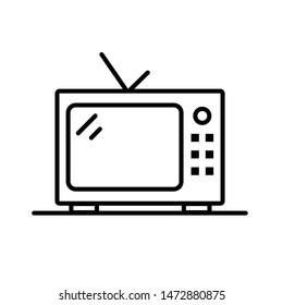 tv icon isolated on white background.