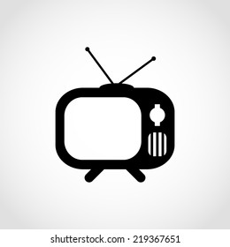 TV Icon Isolated on White Background