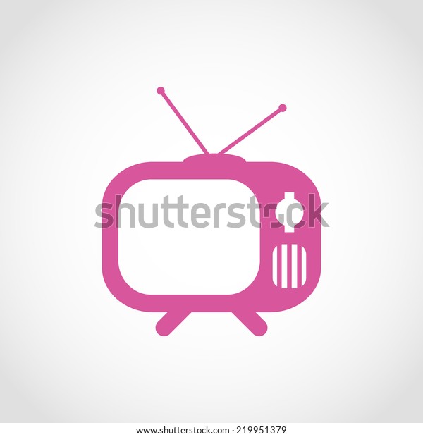 TV Icon Isolated on\
White Background