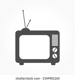 TV icon with kinescope. Simple design.