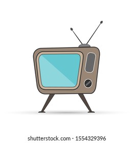 Icono de TV con cinescopio. Diseño sencillo.