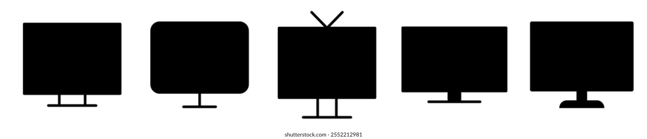 Ícone de TV, LCD, vetor de ícone de televisão. Símbolo de televisão para design, logotipo, aplicativo, UI do seu site. EPS 10