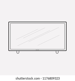 Tv icon line element. Vector illustration of tv icon line isolated on clean background for your web mobile app logo design.