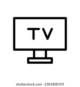 tv icon line style vector