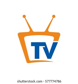 tv icon logo design