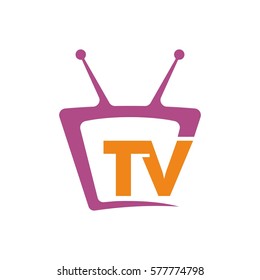 tv icon logo design