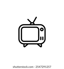 Design de logotipo de ícone de TV. sinal de televisão e símbolo