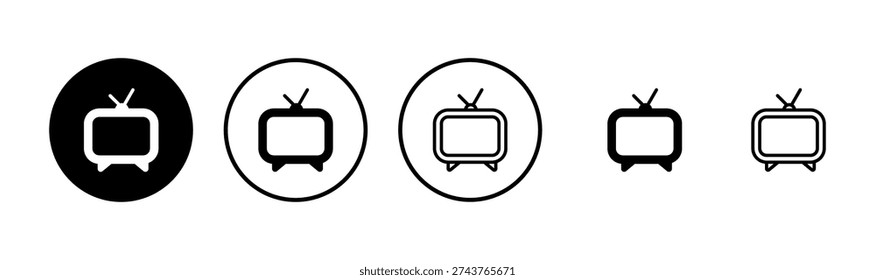 Tv icon logo design. television sign and symbol