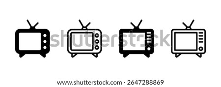 Tv icon logo design. television sign and symbol