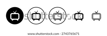 Tv icon logo design. television sign and symbol