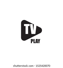 Tv Icon Logo Design Template
