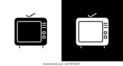 TV icon logo. simple graphic symbols