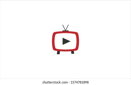Tv icon logo vector illustration element Vector symbol design media television concept video technology web display broadcast movie internet modern