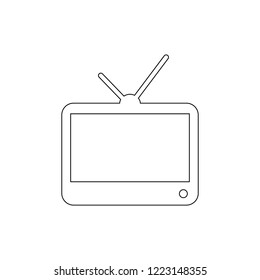 Tv Icon. Media element icon. Element of media for mobile concept and web apps illustration. Thin line icon for website design and development, app development