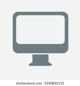 TV icon, modern screen design, digital device, minimal entertainment symbol.