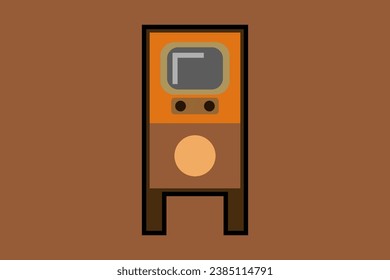 Tv Icon. Old TV icon in trendy  isolated on background. Simple television icon Vector illustration, EPS10. - Vector
