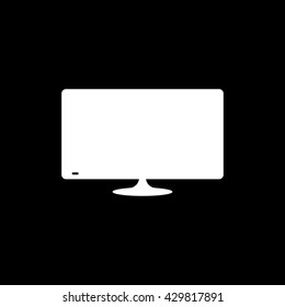 TV Icon On Black Background